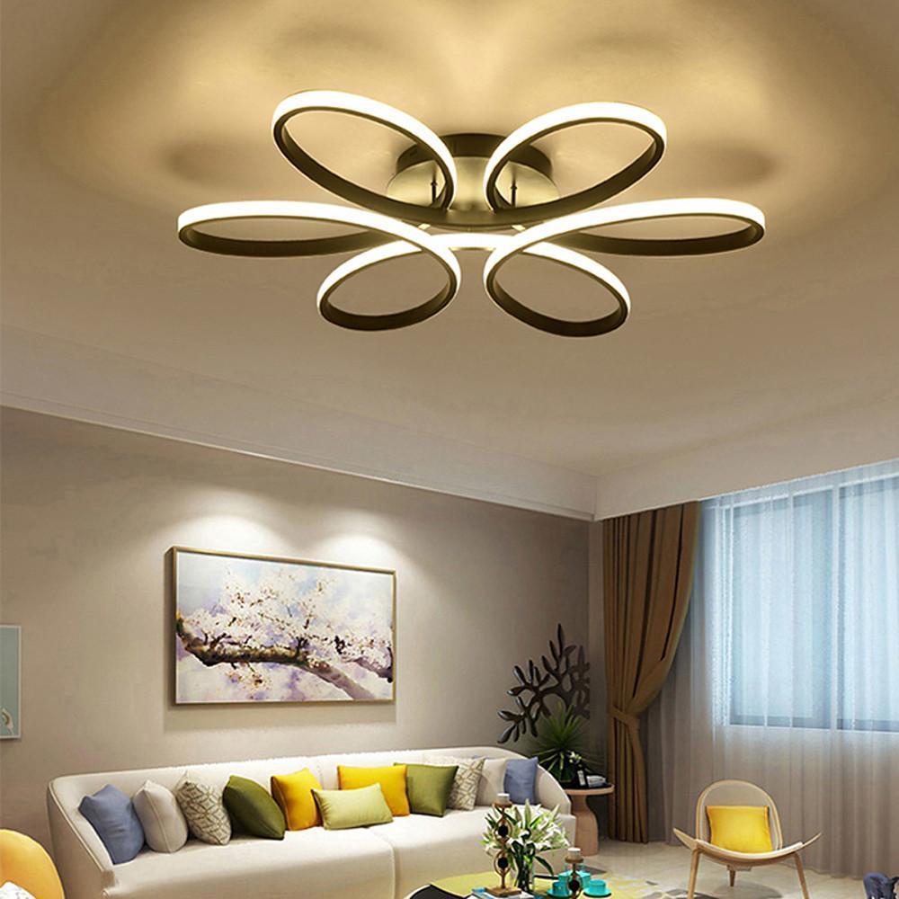 Modern Flower Petal LED Flush Mount Ceiling Light Dimmable Contemporary Fixture