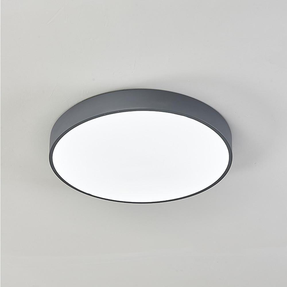 Modern Ultra Thin Round LED Flush Mount Ceiling Light for Contemporary Bedroom and Living Room