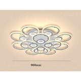 Modern Geometric Ring LED Flush Mount Ceiling Light for Bedroom Living Room White Metal Nordic Style