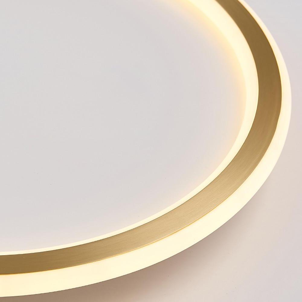 Modern Round LED Ceiling Light Ultra Thin Black Flush Mount Fixture for Bedrooms