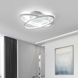 Modern Double Ring LED Flush Mount Ceiling Light for Bedroom and Living Room Lighting