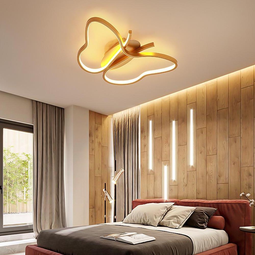 Modern Butterfly Shape LED Flush Mount Ceiling Light for Kids Bedroom and Nursery 20 Inch