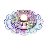 Modern Crystal Flower LED Flush Mount Ceiling Light for Entryway Kids Room and Hallway