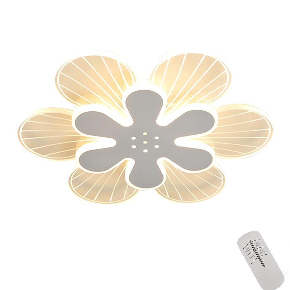 Modern Geometric Flower LED Flush Mount Ceiling Light Acrylic Dimmable Bedroom Fixture