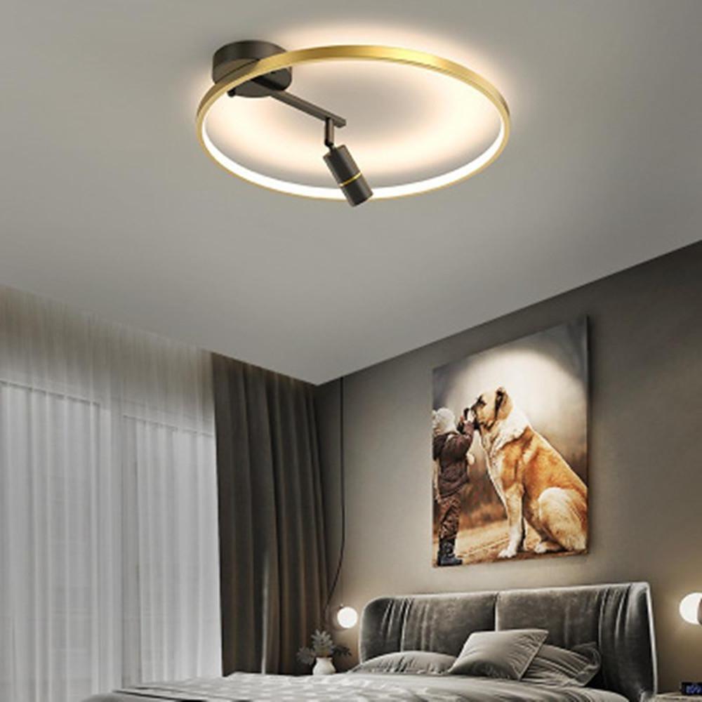 Modern Round LED Dimmable Flush Mount Ceiling Light Aluminum Circle Spotlight for Bedroom