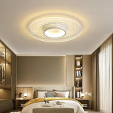 Modern Geometric Multiple Circles Dimmable LED Flush Mount Ceiling Light Fixture for Living Room