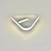 Modern Geometric Rounded Triangle LED Flush Mount Ceiling Light in Black