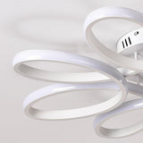 Modern Flower Shaped Dimmable LED Flush Mount Ceiling Light in White Finish for Home