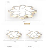 Modern Geometric Flower Petal LED Flush Mount Ceiling Light Acrylic Chandelier for Living Room