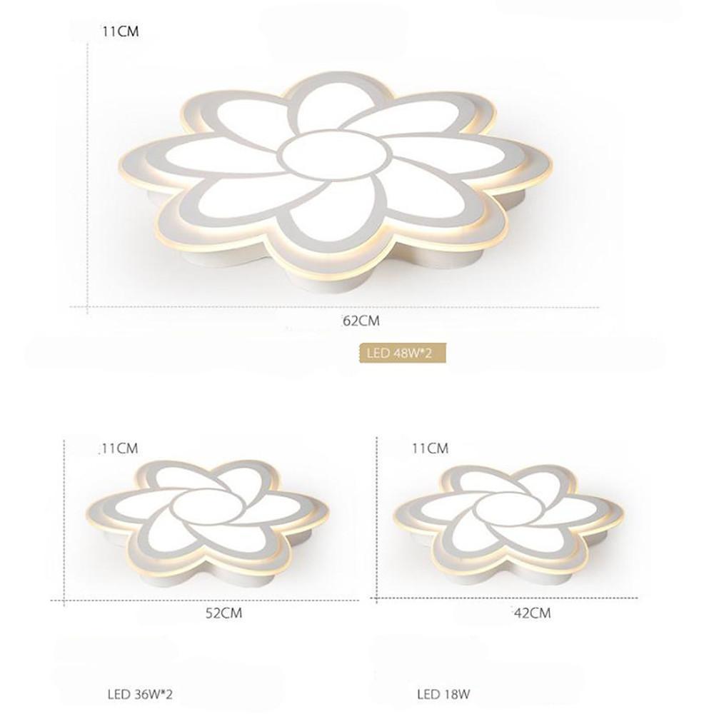 Modern Geometric Flower Petal LED Flush Mount Ceiling Light Acrylic Chandelier for Living Room