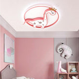 Cartoon Dinosaur Round LED Flush Mount Ceiling Light for Kids Room and Playroom Decor