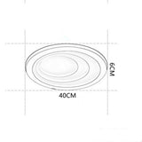 Modern Geometric LED Flush Mount Ceiling Light with Four Graduated Circles for Bedroom