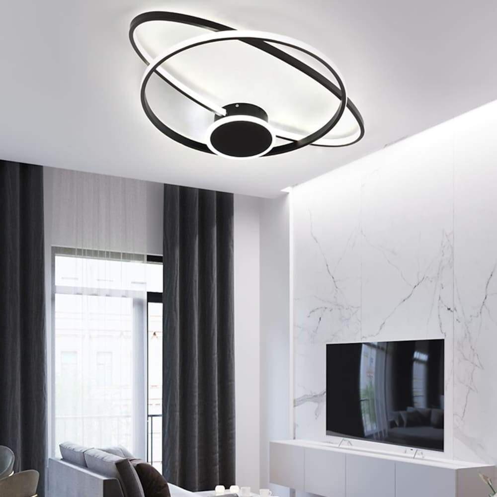 Modern Dual Oval Integrated LED Flush Mount Ceiling Light for Contemporary Living Spaces