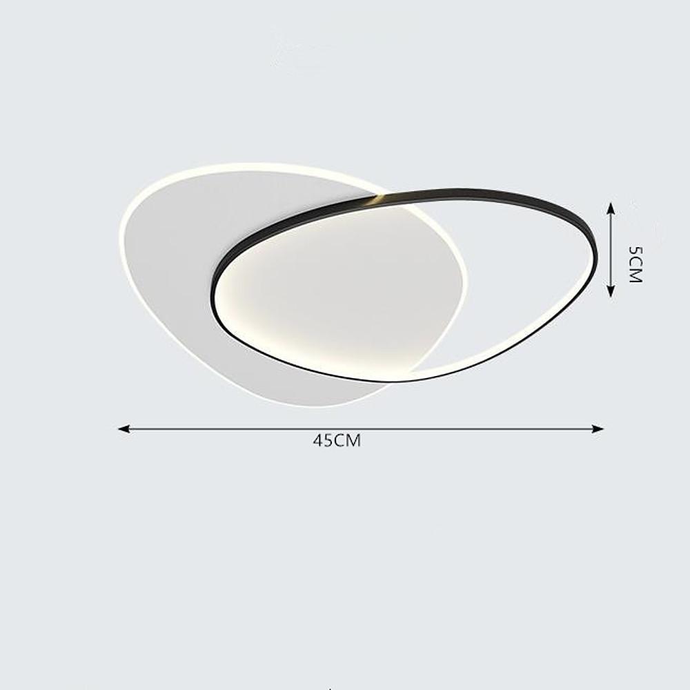 Geometric Rounded Triangle Flush Mount LED Ceiling Light Modern Acrylic Fixture
