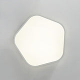 Hexagonal 15 Inch Modern LED Flush Mount Ceiling Light Fixture in Painted Metal Finish