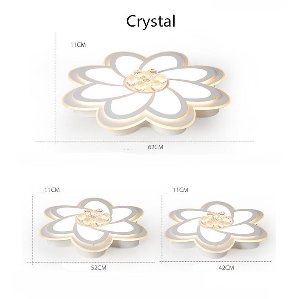 Modern Geometric Flower Petal LED Flush Mount Ceiling Light Acrylic Chandelier for Living Room