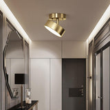 Modern Gold Circular LED Flush Mount Ceiling Light Adjustable Nordic Indoor Lighting