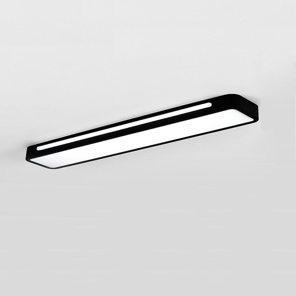Modern Rectangular LED Flush Mount Ceiling Light for Kitchen Hallway and Home Office Lighting
