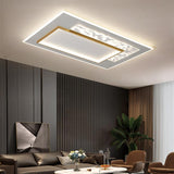 Modern Geometric Square Pattern Metal LED Flush Mount Ceiling Light Fixture