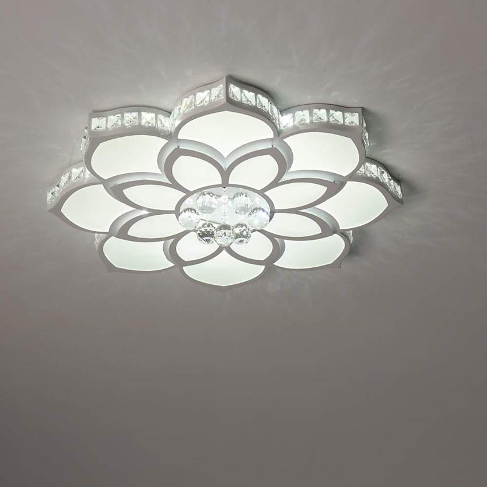 Modern Flower Shaped Dimmable LED Flush Mount Ceiling Light Creative Acrylic Floral Lighting Fixture