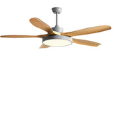 Modern 60 Inch Nordic Ceiling Fan with Dimmable LED Light and Silent Remote Control