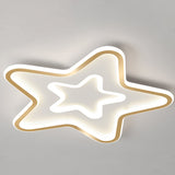 Modern Star Shaped LED Flush Mount Ceiling Light for Kids Bedroom and Nursery