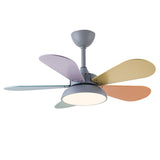 Modern Nordic Reversible Kids Ceiling Fan with LED Light and Remote Control for Bedroom