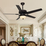 52 Inch LED Ceiling Fan with Remote Control Quiet Reversible DC Motor Dimmable Lighting