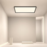 Modern Flat Black Flush Mount LED Ceiling Light for Kitchen Dining Room and Living Room