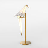 Modern Brass Origami Bird LED Table Lamp for Bedside and Office Accent Lighting