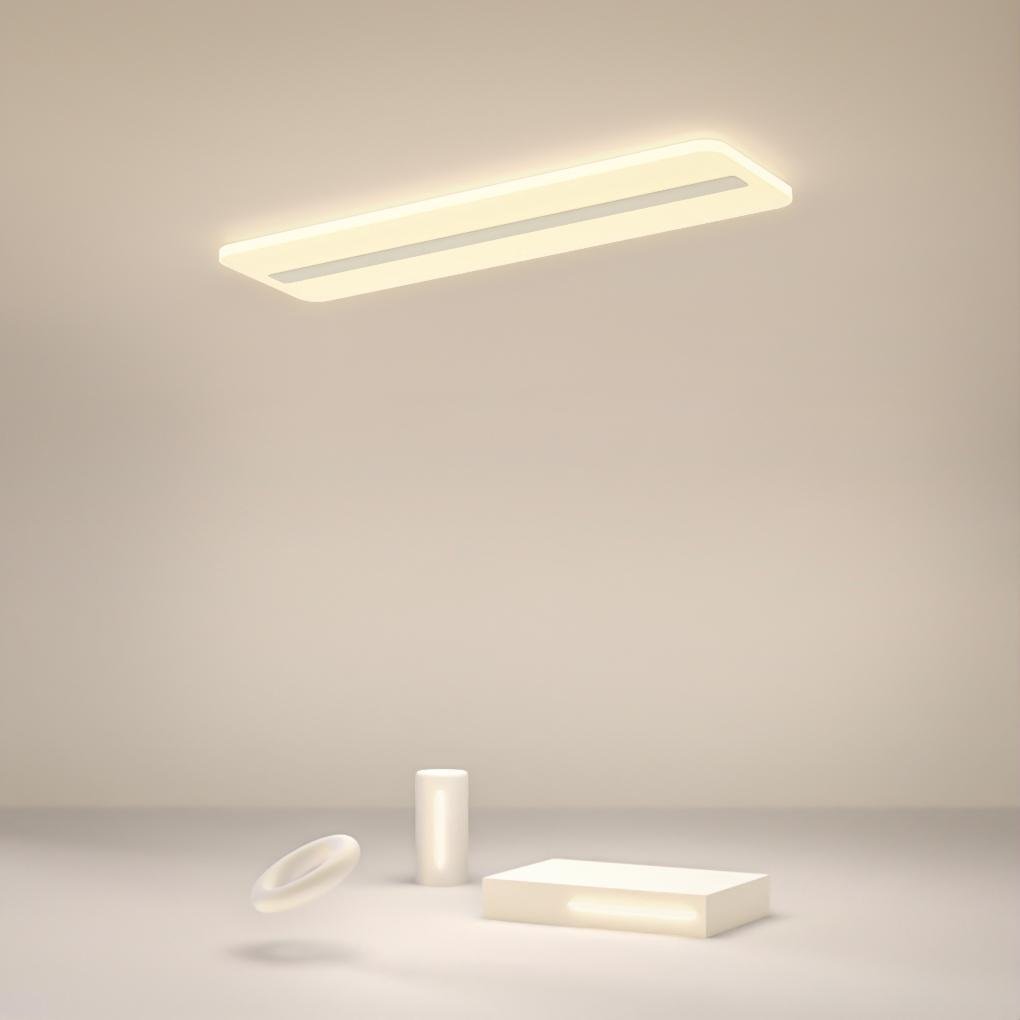 Modern Dimmable LED Strip Ceiling Light Flush Mount Industrial Fixture for Kitchen and Dining Room