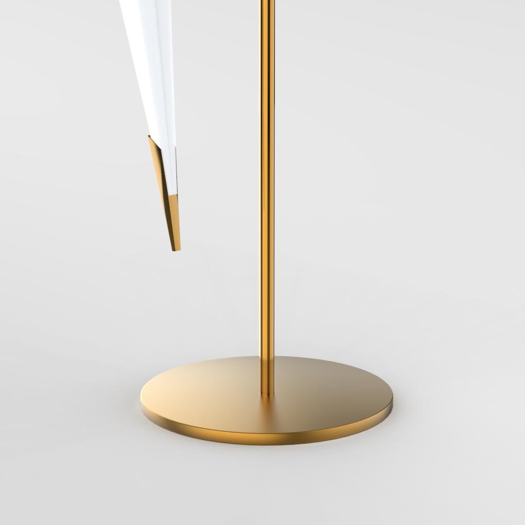 Modern Brass Origami Bird LED Table Lamp for Bedside and Office Accent Lighting