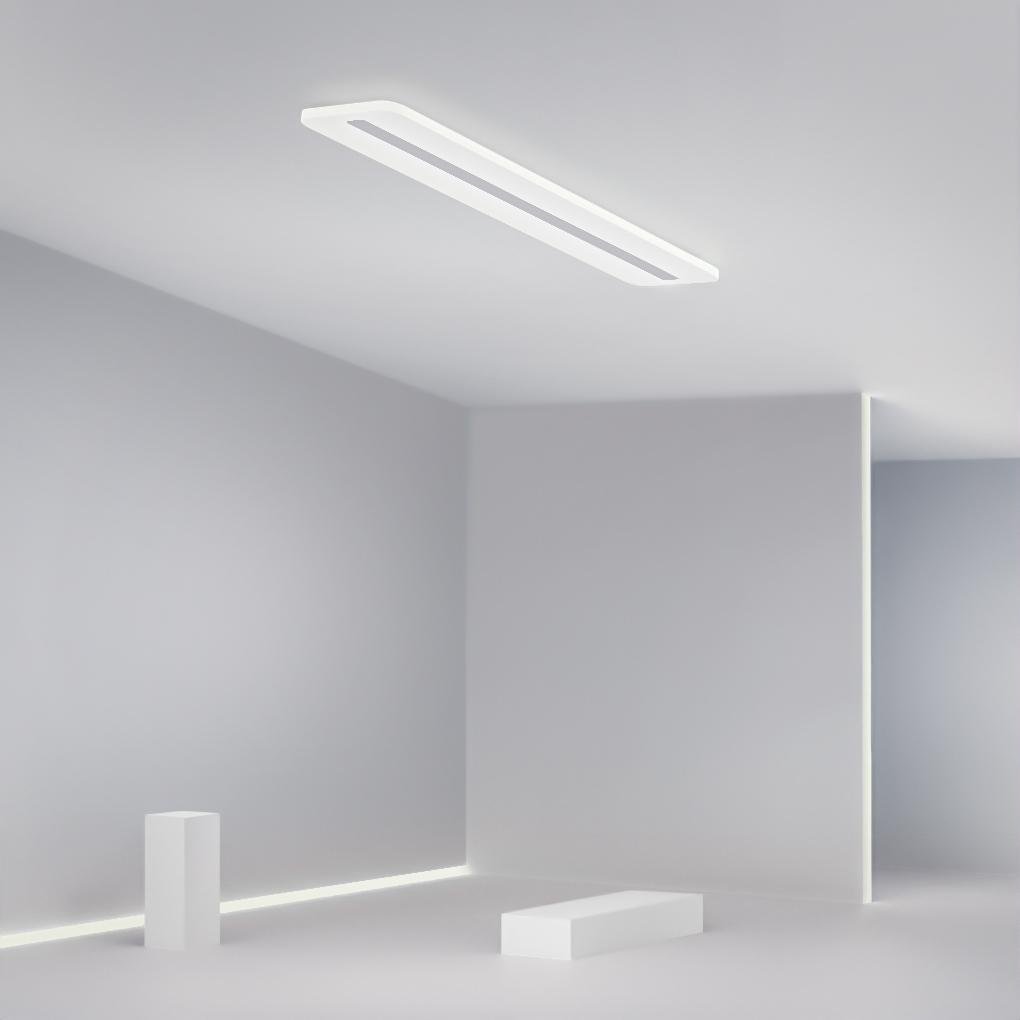 Modern Dimmable LED Strip Ceiling Light Flush Mount Industrial Fixture for Kitchen and Dining Room