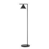 Minimalist Torchiere Floor Lamp with Rotating Cone Shade and Solid Marble Base