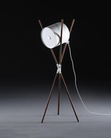 Modern Shift Solid Wood Floor Lamp with Leather Accents Minimalist Free Standing Living Room Light