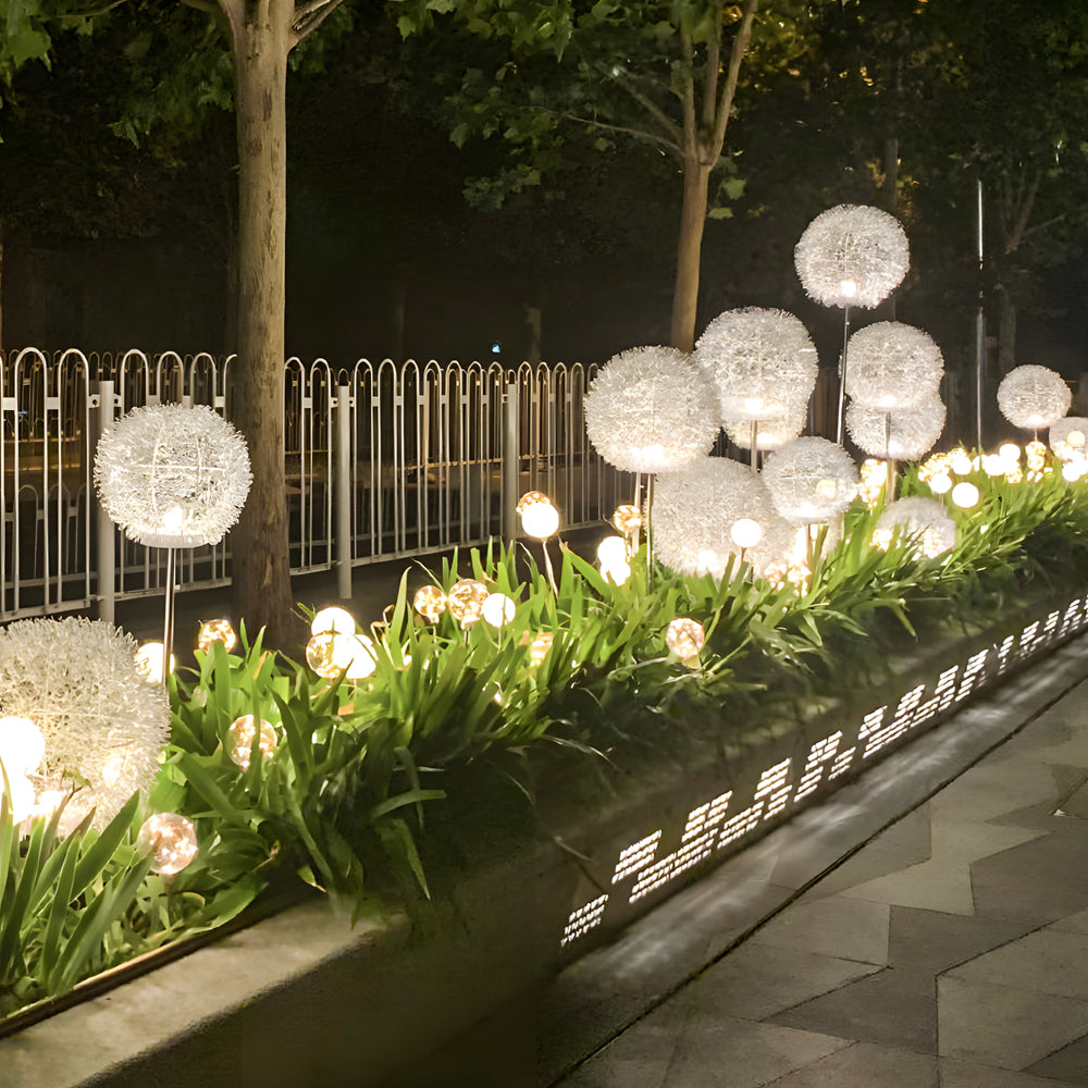 10 Pack Solar Dandelion Garden Stake Lights Waterproof LED Outdoor Landscape Path Lighting