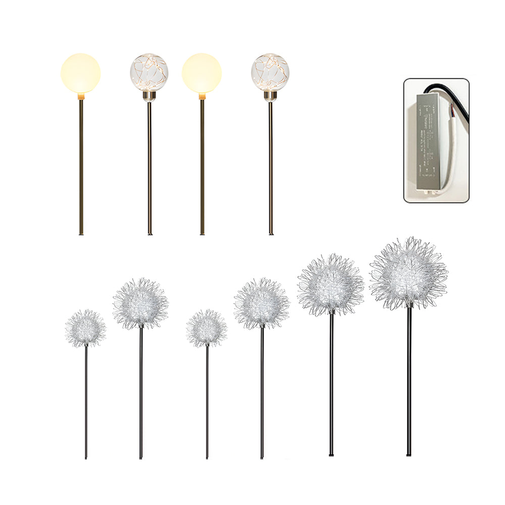 10 Pack Solar Dandelion Garden Stake Lights Waterproof LED Outdoor Landscape Path Lighting