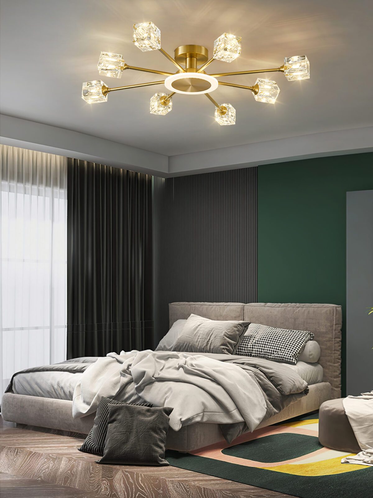 modern-rubik-cube-geometric-crystal-ceiling-light-brass-flush-mount-lighting