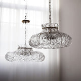 modern-french-style-garlic-glass-pendant-light-with-gold-metal-base-for-dining-rooms