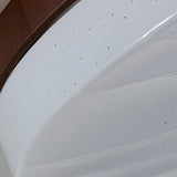 Minimalist Modern Wood LED Flush Mount Ceiling Lamp with 3 Color Dimming Modes