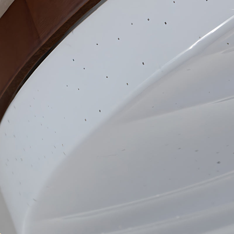 Minimalist Modern Wood LED Flush Mount Ceiling Lamp with 3 Color Dimming Modes