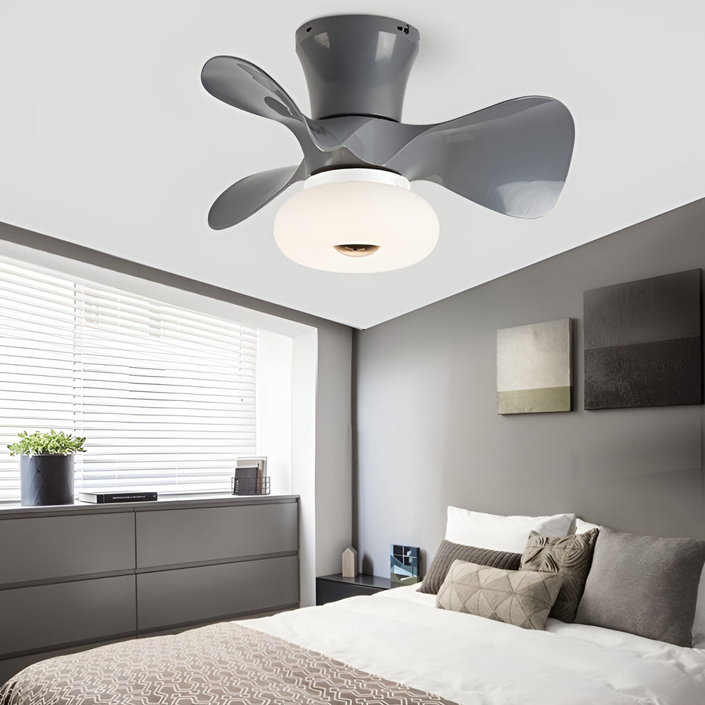Nordic Style Macaron Color LED Ceiling Fan with Inverter Motor and Remote Control Dimming