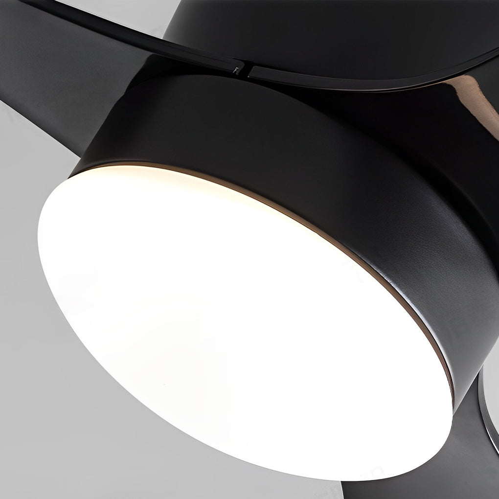 52 Inch Modern LED Ceiling Fan with Remote Control Dimmable 3 Blade Quiet Light Fixture