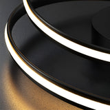 Modern Circular Iron LED Ceiling Light with Remote Stepless Dimming Flush Mount