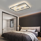 Contemporary Dimmable LED Geometric Ceiling Light Fixture in Black and Gold Finishes