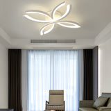 Modern Flower Shaped Acrylic LED Ceiling Light Dimmable Flush Mount Fixture for Bedroom and Living Room