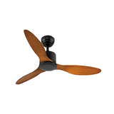 Modern 52 Inch Ceiling Fan with Dimmable LED Light and Remote 3 Blade Silent Motor Flush Mount