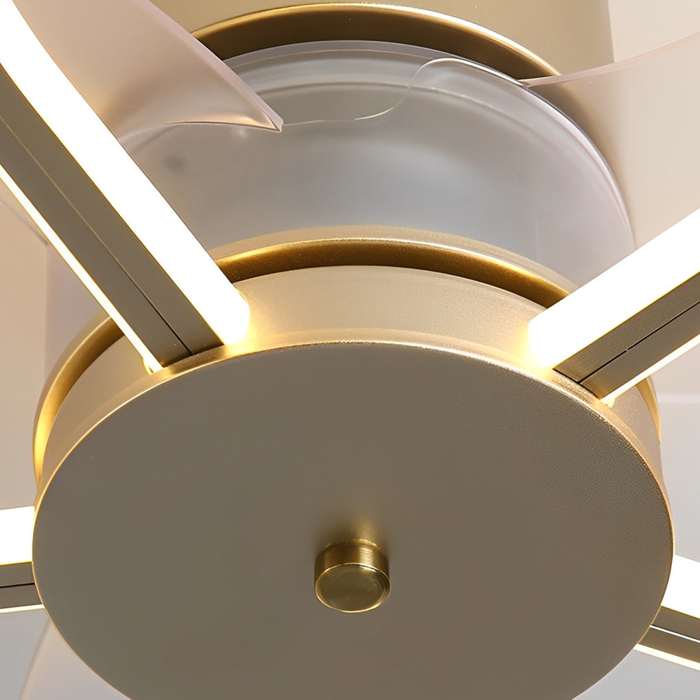 Flower Design Bladeless Ceiling Fan with Dimmable LED Light and Silent 6 Speed Motor