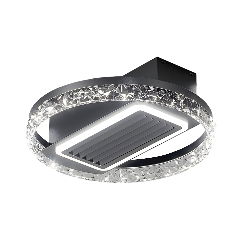Nordic 19.7 Inch Low Profile Bladeless Ceiling Fan with Dimmable LED Light and 6 Speed Remote Control