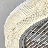 Modern Bladeless Ceiling Fan with Integrated Heater and Dimmable LED Light for Year Round Comfort